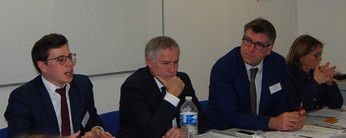 De gauche à droite : Olivier PONCELET (FFP nationale), Jacques ABECASSIS (ISQ-OPQF), Cédric MENINDES (FFP Centre-Val de Loire), Léopoldine MONMOUSSEAU (FFP Centre-Val de Loire)